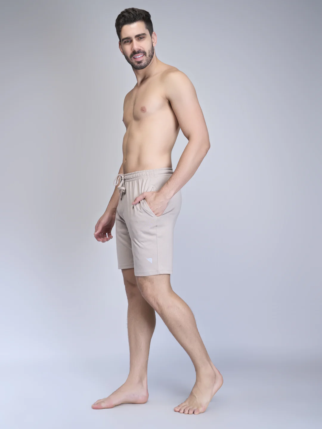 Combed Cotton Rich Expert Shorts Beige ES6 - Image 5
