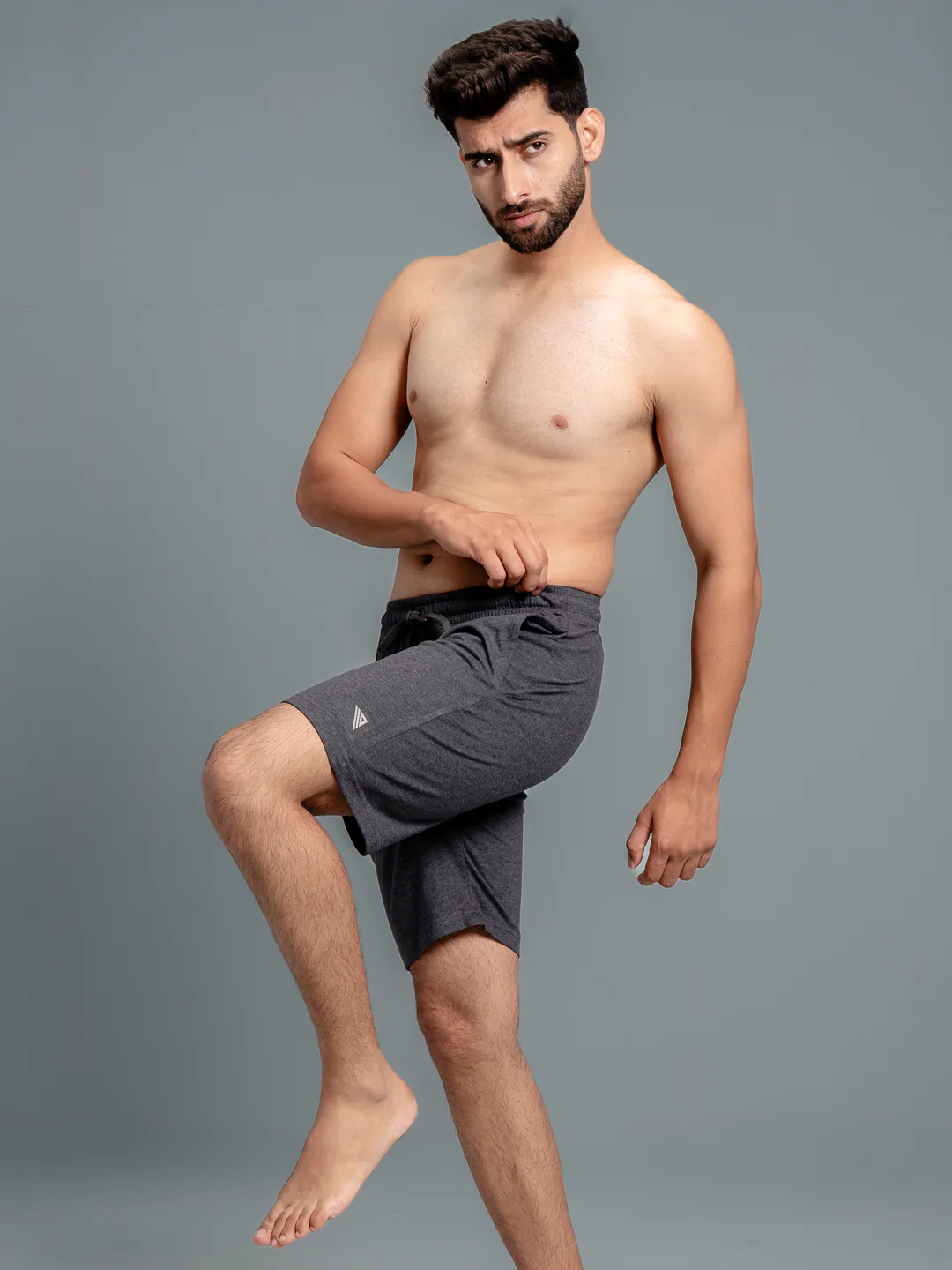 Combed Cotton Rich Expert Shorts Charcoal ES8 - Image 2