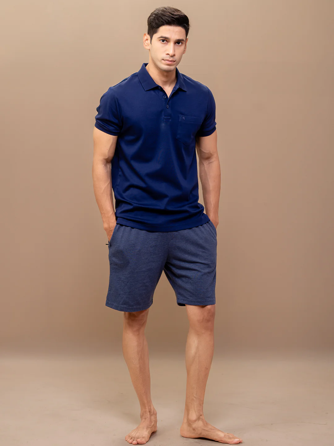 Combed Cotton Rich Expert Shorts Denim Blue ES10 - Image 2