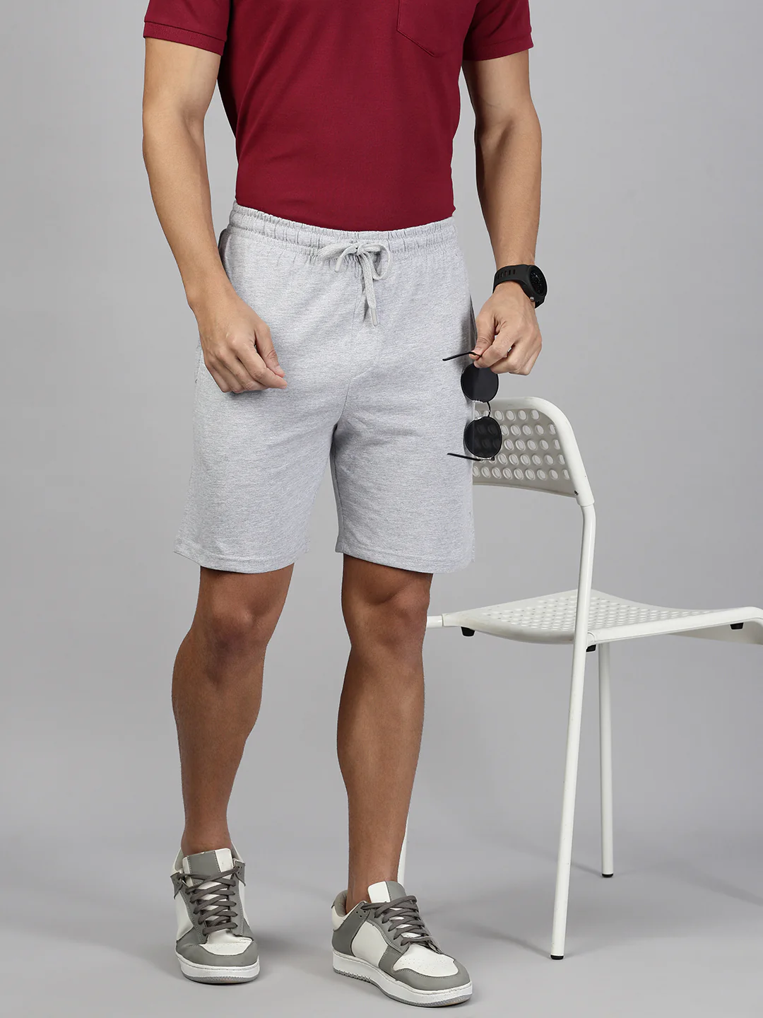 Combed Cotton Rich Expert Shorts Grey ES3 - Image 5