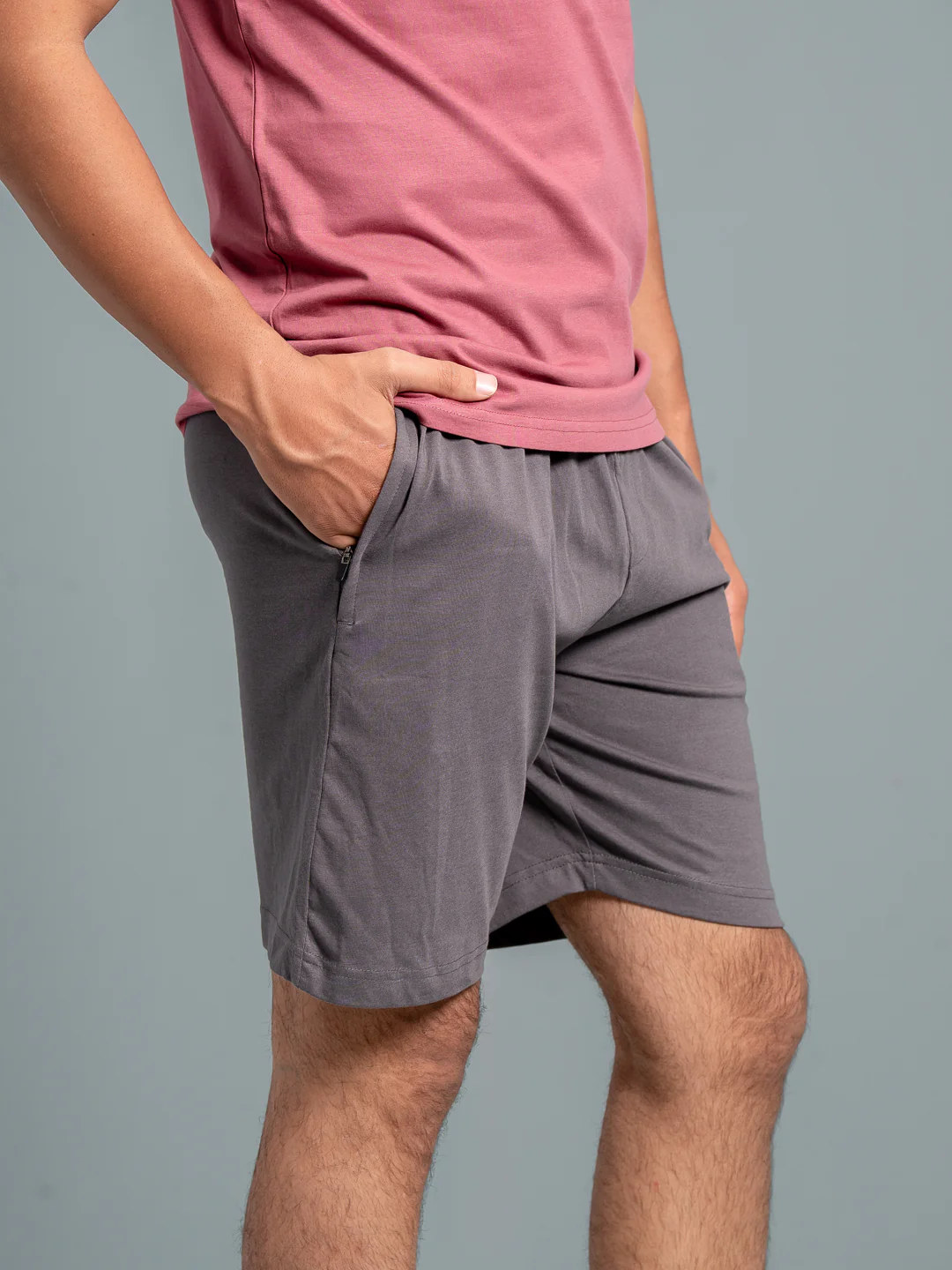 Combed Cotton Rich Expert Shorts Grey ES5 - Image 3