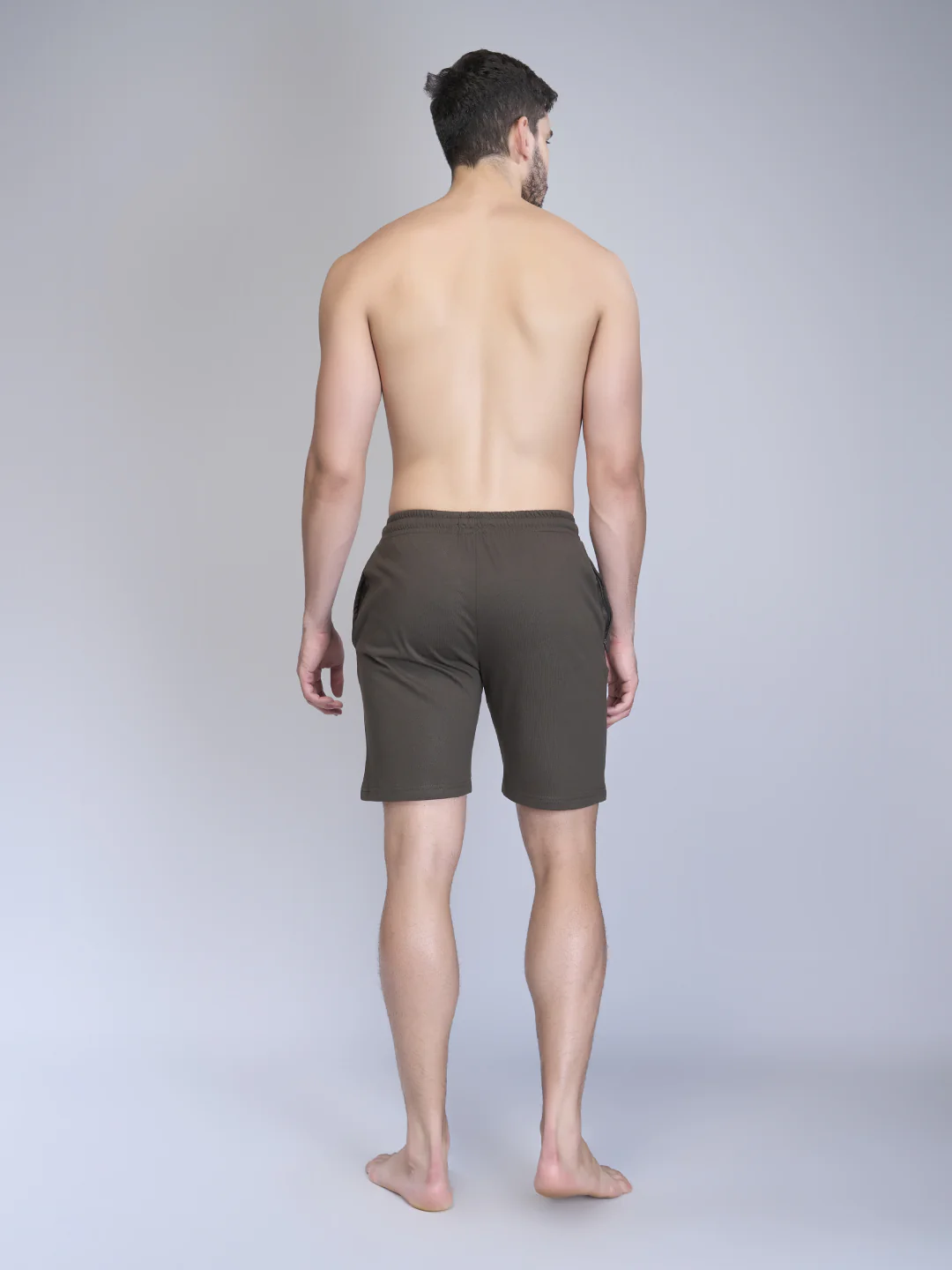 Combed Cotton Rich Expert Shorts Olive Green ES7 - Image 3