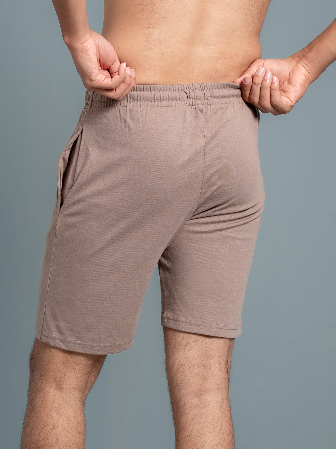 Combed Cotton Rich Expert Shorts Taupe Brown ES9 - Image 6