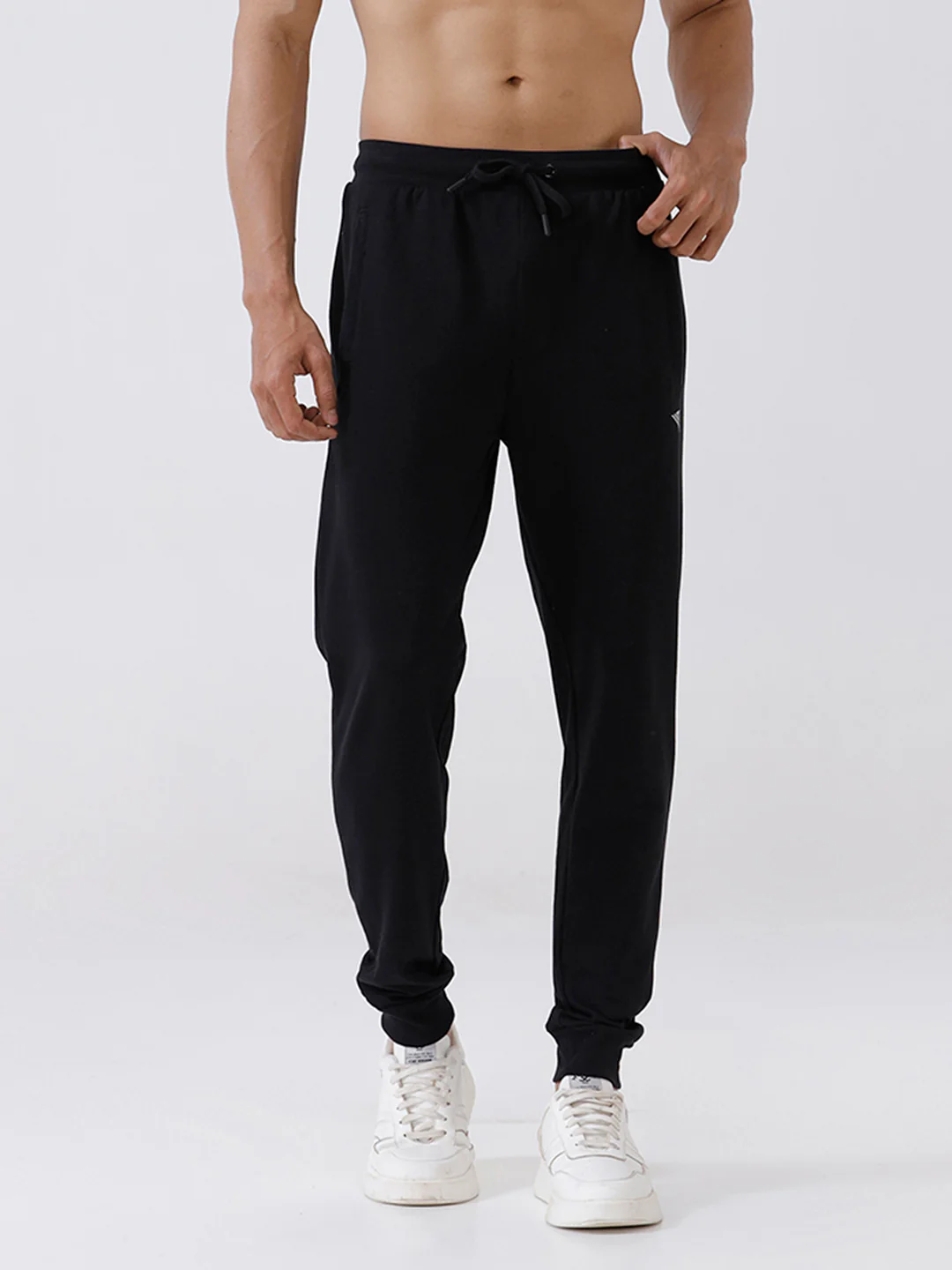 Combed Cotton Rich Jogger with Side Pockets Black EJ3 - Image 3