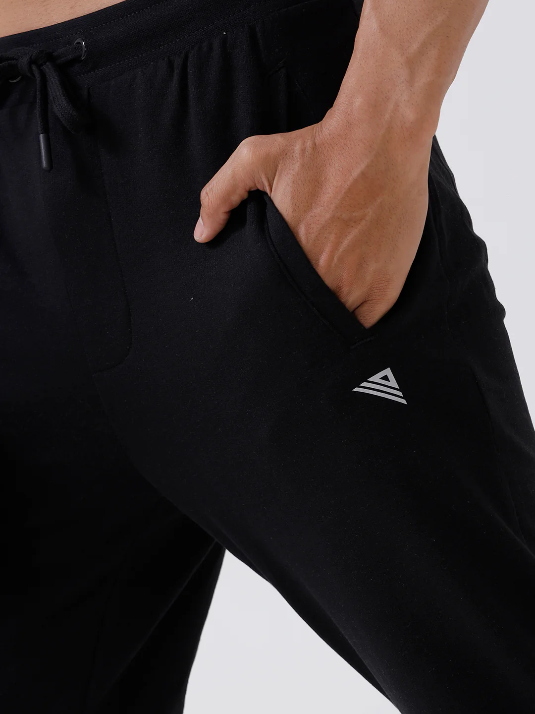 Combed Cotton Rich Jogger with Side Pockets Black EJ3 - Image 8