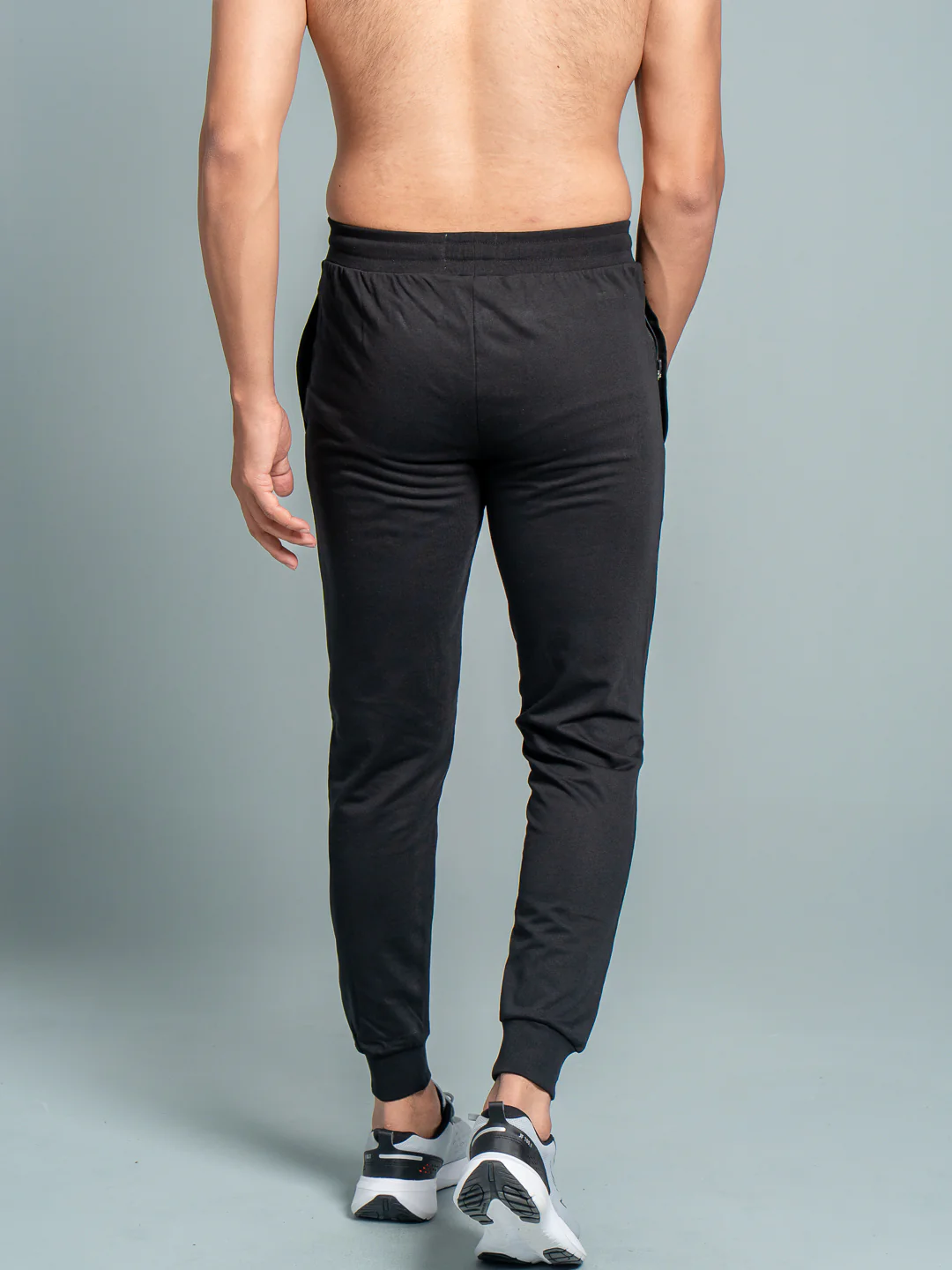 Combed Cotton Rich Jogger with Side Pockets Black JP3 - Image 5