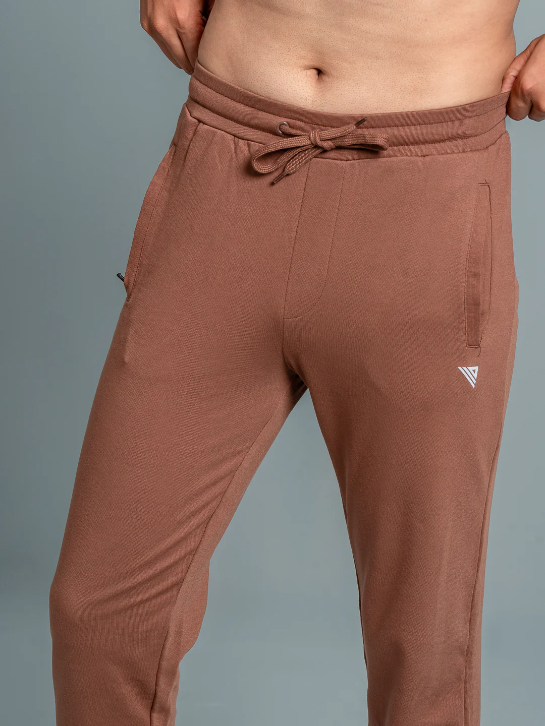 Combed Cotton Rich Jogger with Side Pockets Camel EJ5 - Image 4