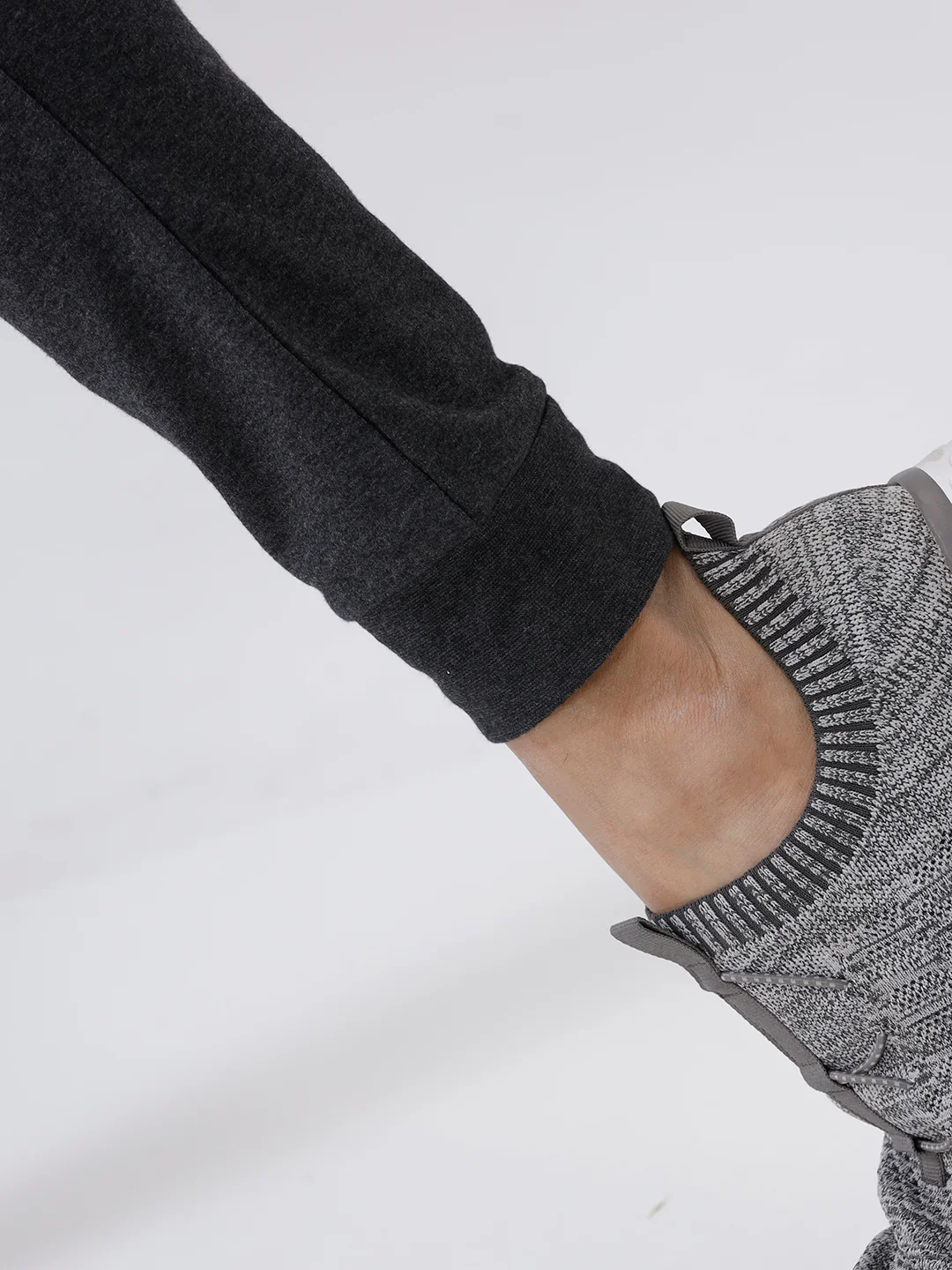 Combed Cotton Rich Jogger with Side Pockets Charcoal Melange JP2 - Image 5