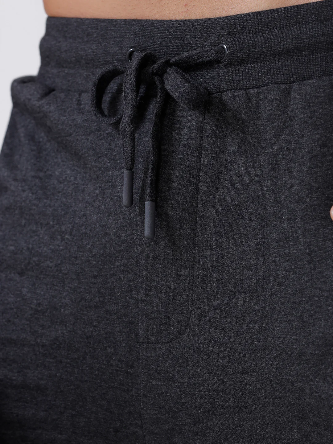 Combed Cotton Rich Jogger with Side Pockets Charcoal Melange JP2 - Image 6
