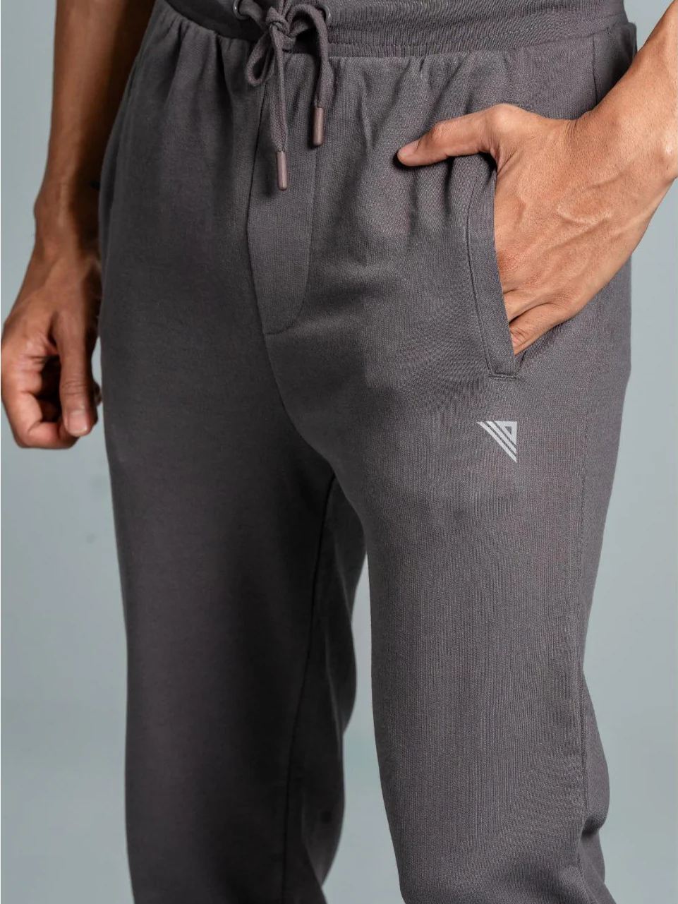 Combed Cotton Rich Jogger with Side Pockets Dark Grey EJ2 - Image 2
