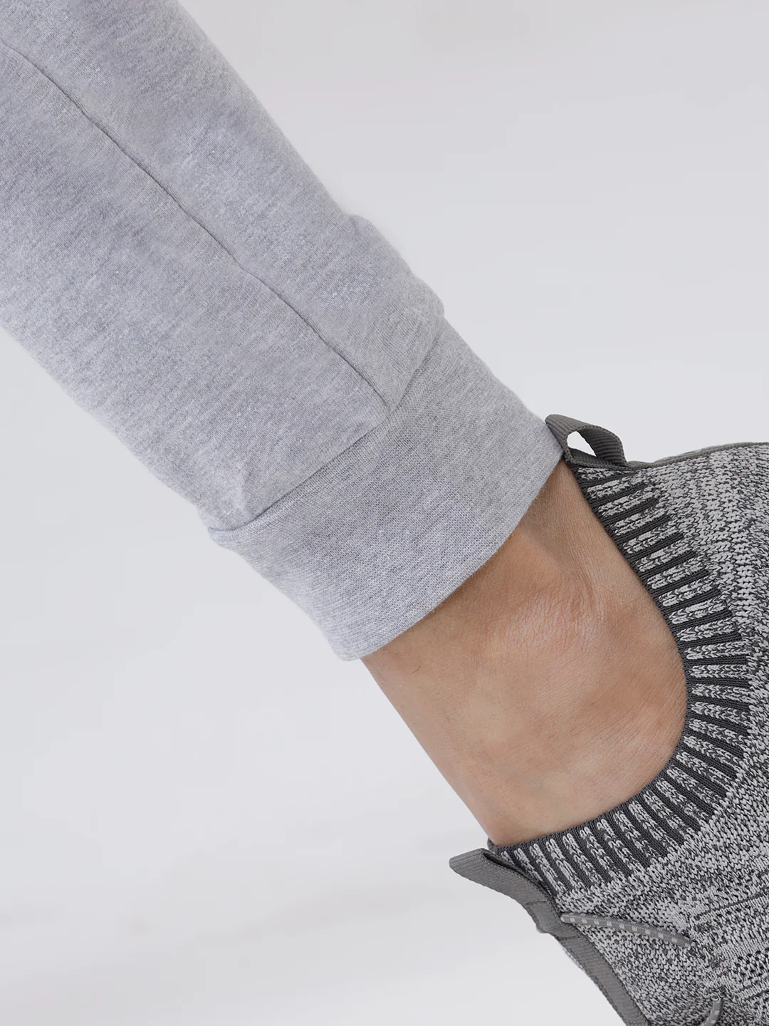 Combed Cotton Rich Jogger with Side Pockets Grey Melange EJ1 - Image 5