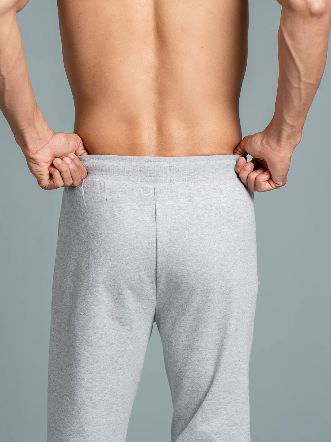 Combed Cotton Rich Jogger with Side Pockets Grey Melange JP1 - Image 5