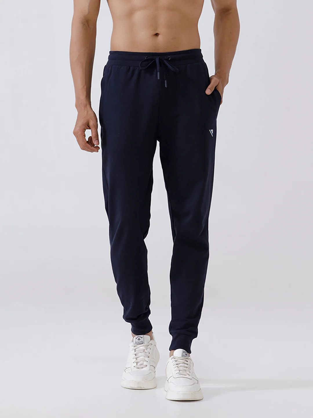 Combed Cotton Rich Jogger with Side Pockets Navy JP4