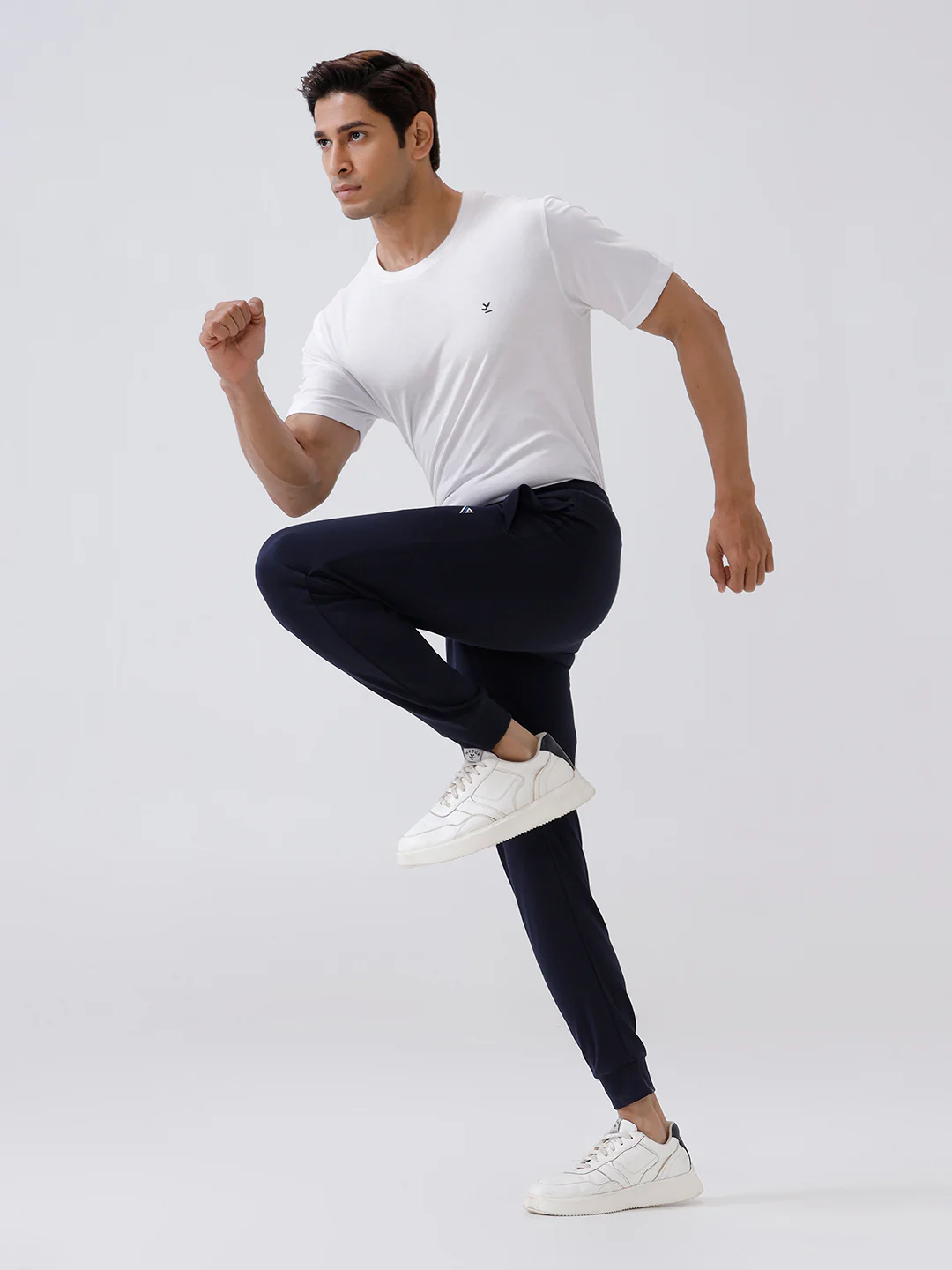 Combed Cotton Rich Jogger with Side Pockets Navy JP4 - Image 2
