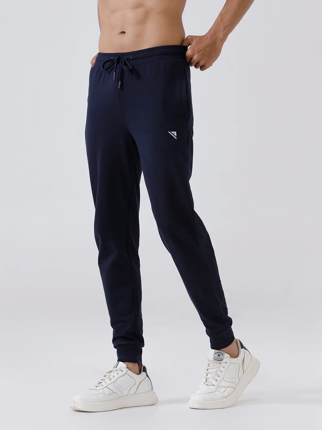 Combed Cotton Rich Jogger with Side Pockets Navy JP4 - Image 6