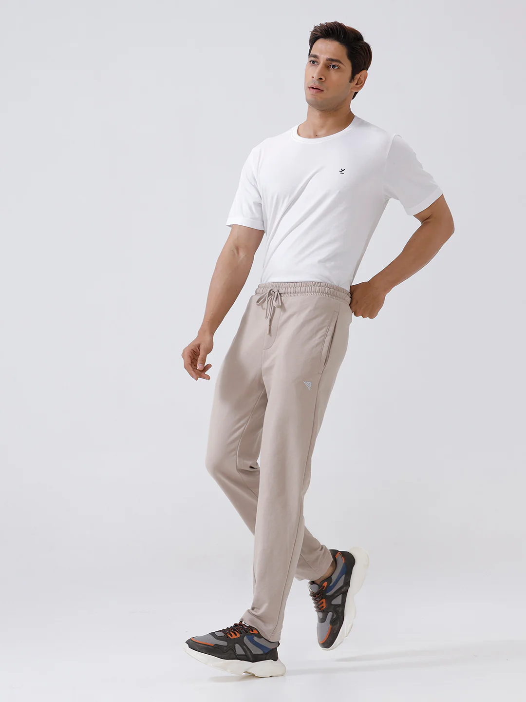 Combed Cotton Rich Track Pant with Side Pockets Beige ETT6 - Image 2