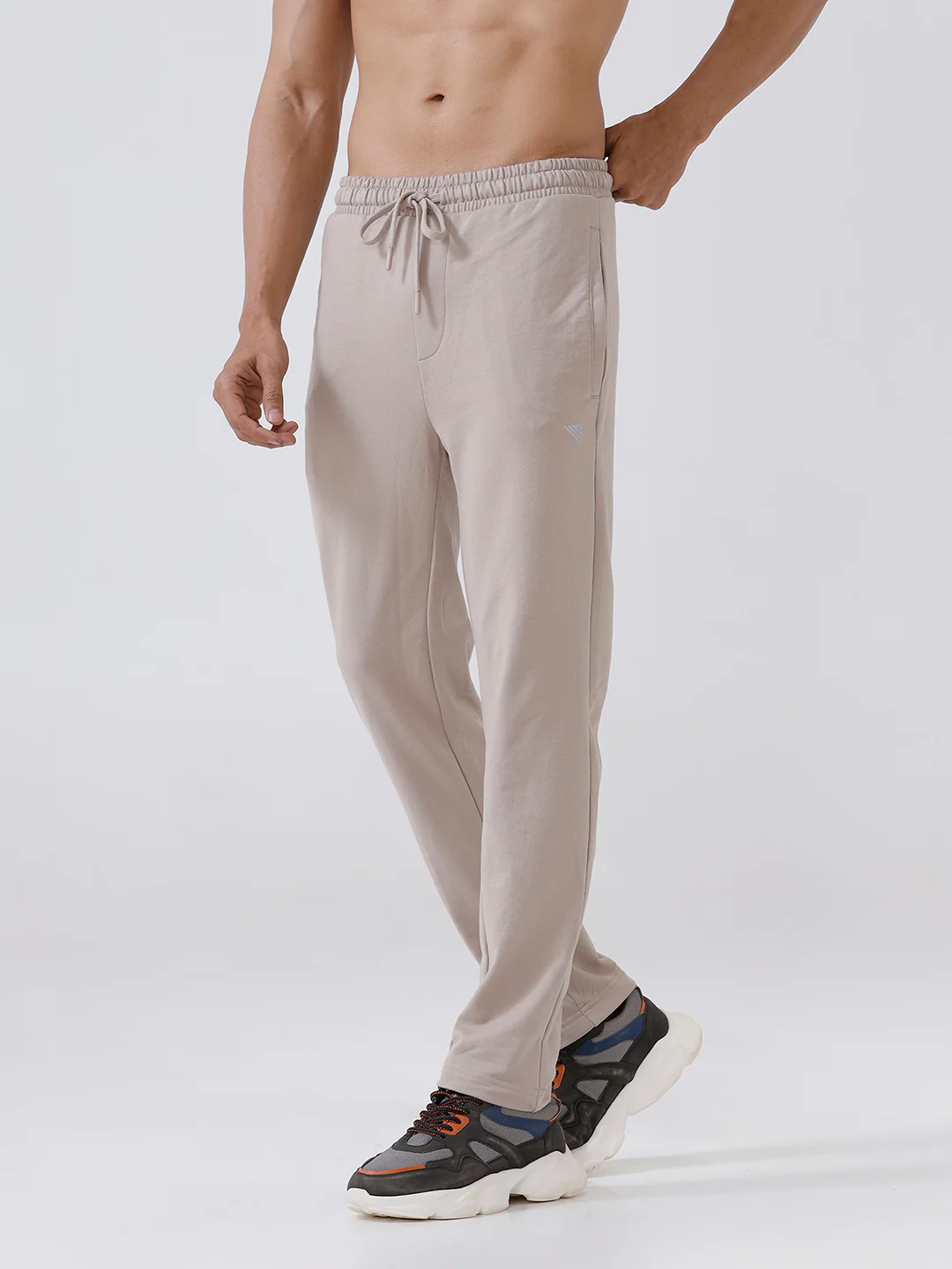 Combed Cotton Rich Track Pant with Side Pockets Beige ETT6 - Image 3