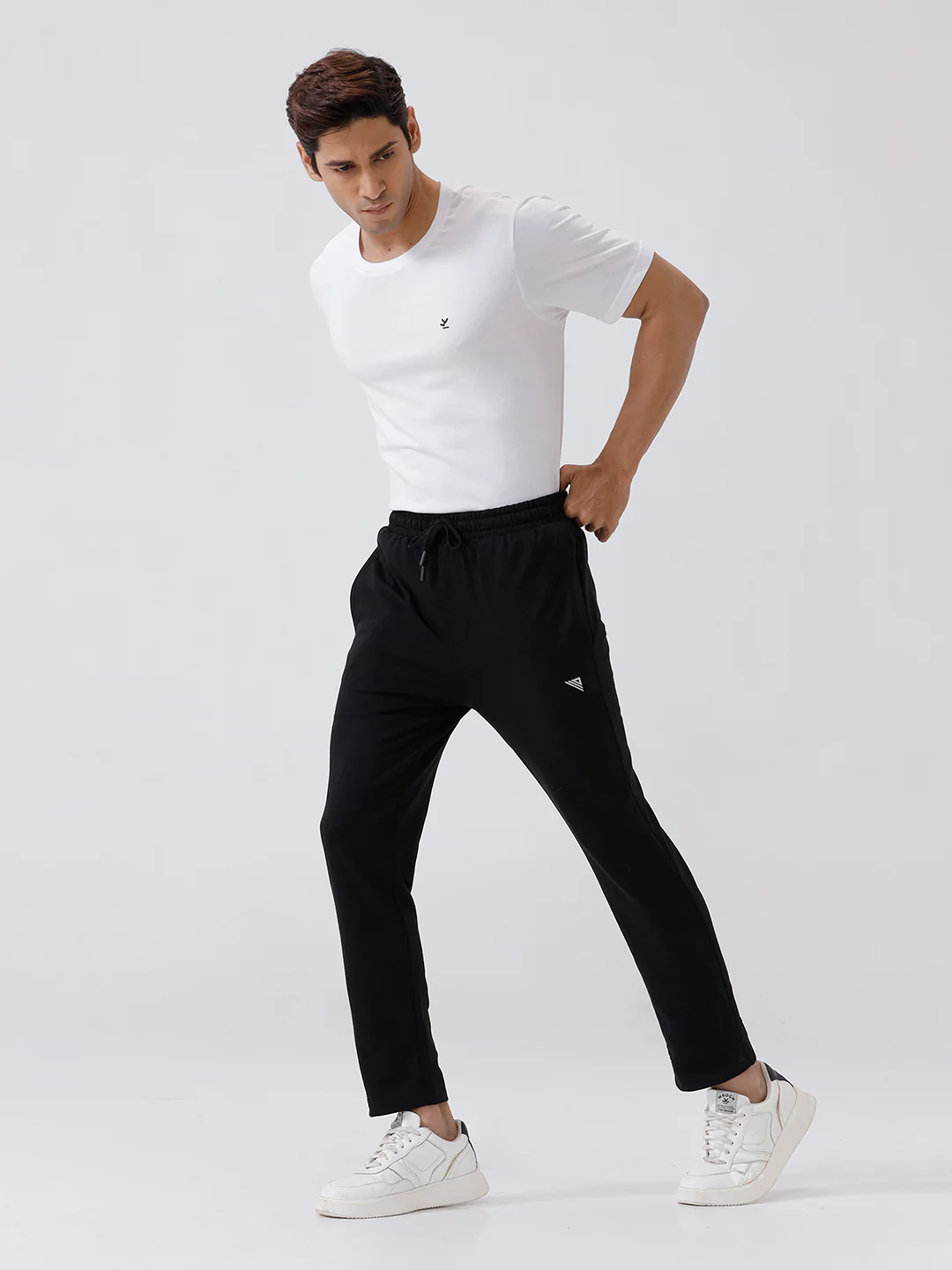 Combed Cotton Rich Track Pant with Side Pockets Black ETT1 - Image 2