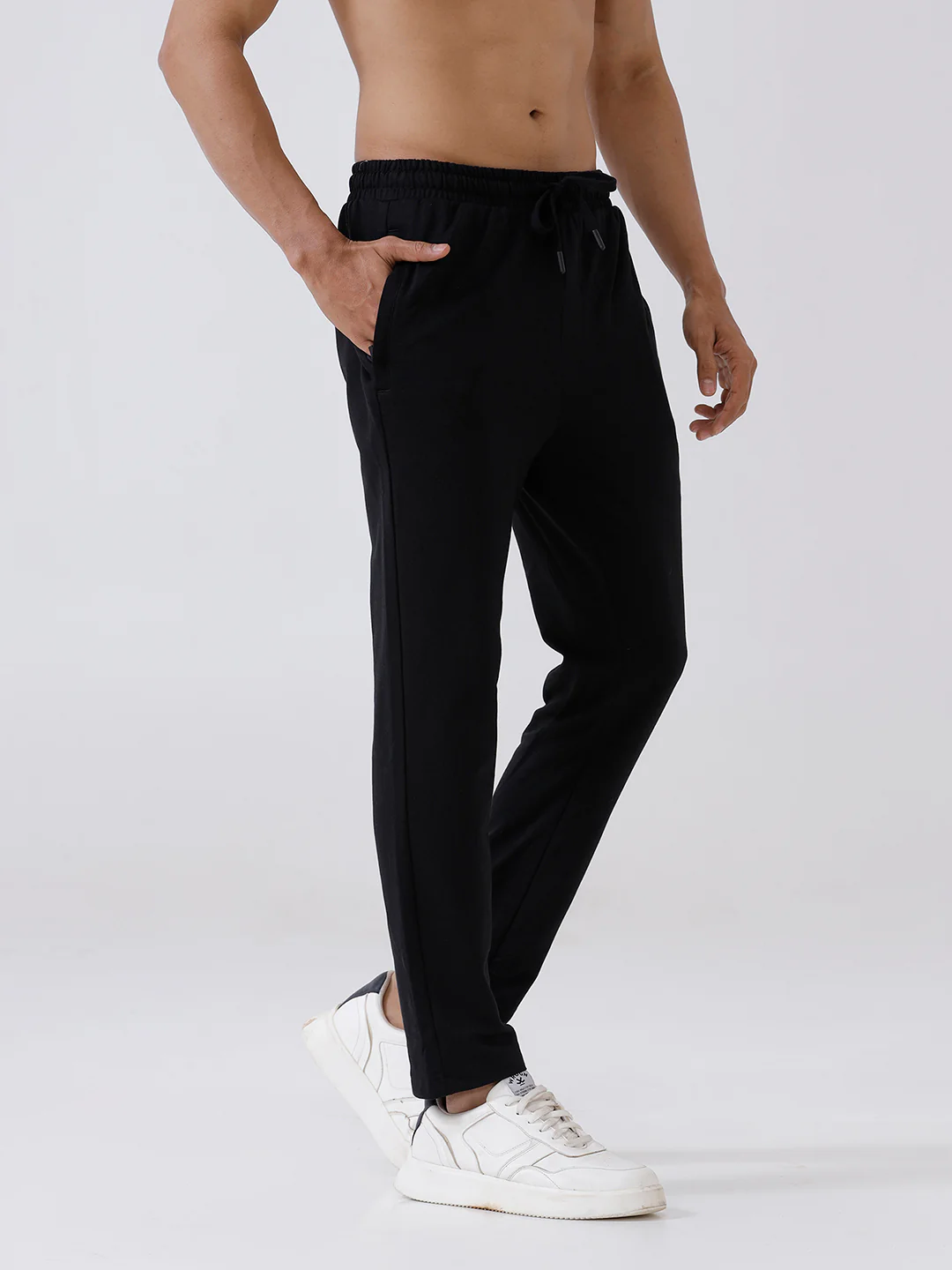 Combed Cotton Rich Track Pant with Side Pockets Black ETT1 - Image 3