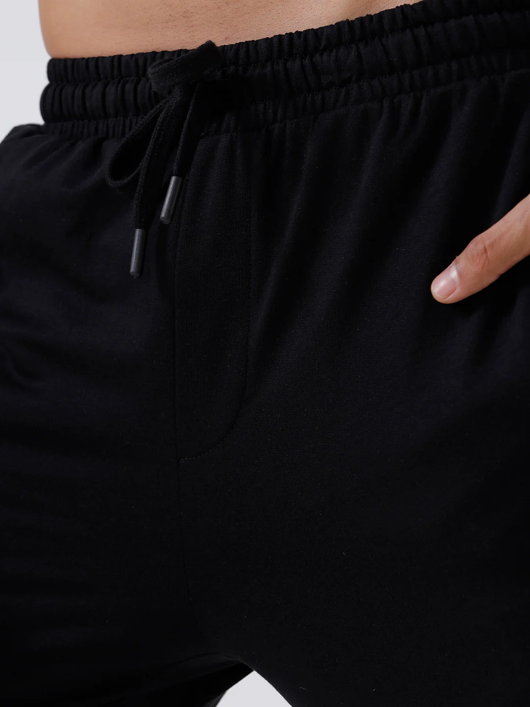 Combed Cotton Rich Track Pant with Side Pockets Black ETT1 - Image 4