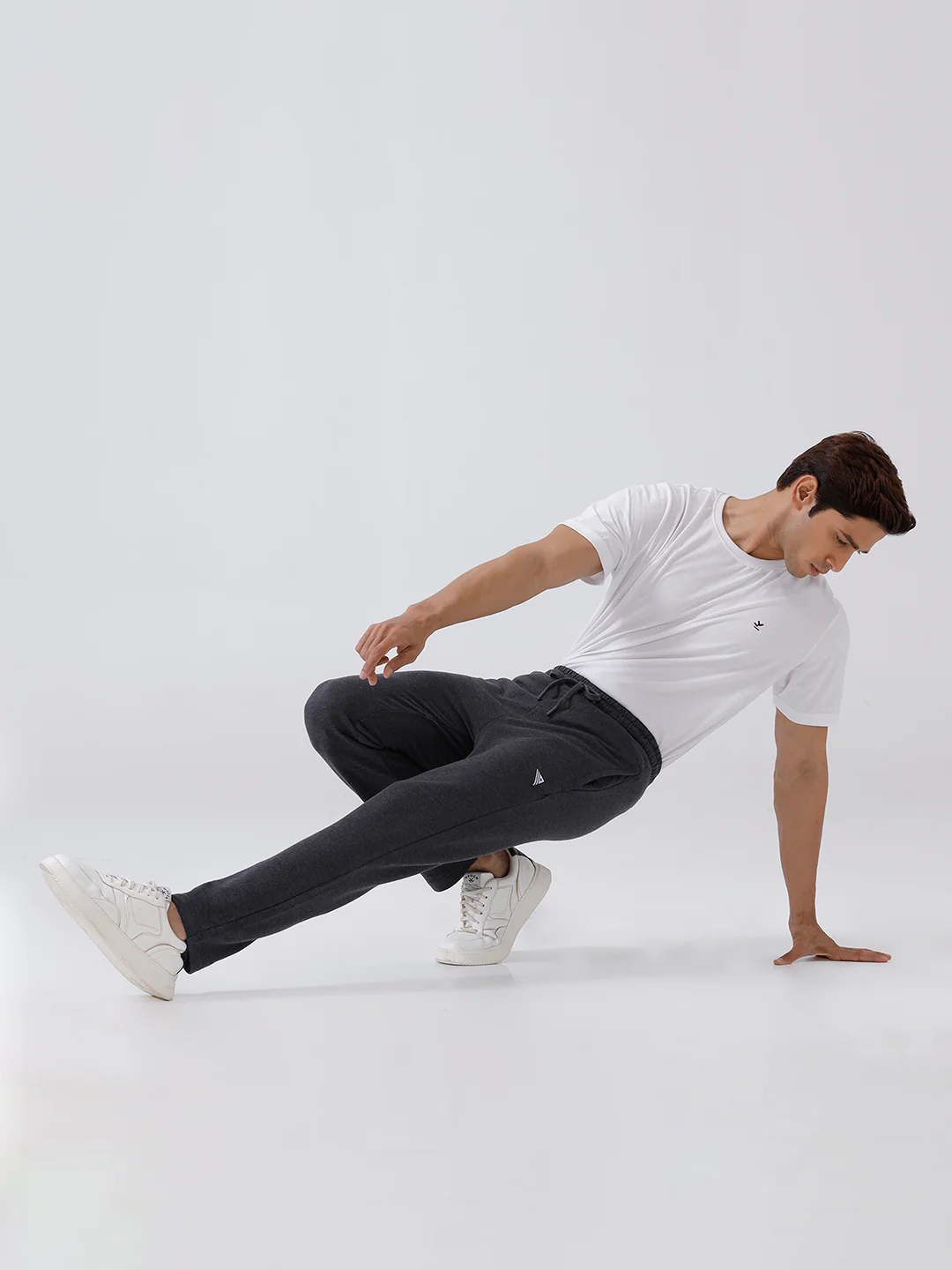 Combed Cotton Rich Track Pant with Side Pockets Charcoal ETT4 - Image 2