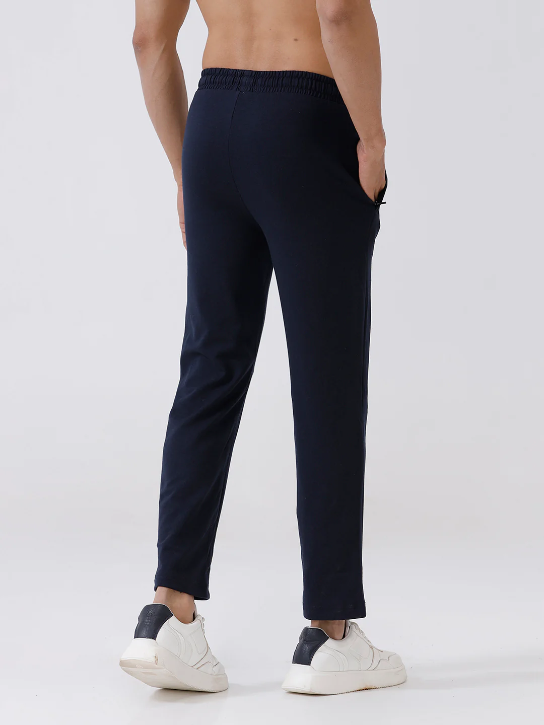 Combed Cotton Rich Track Pant with Side Pockets Navy ETT2 - Image 6