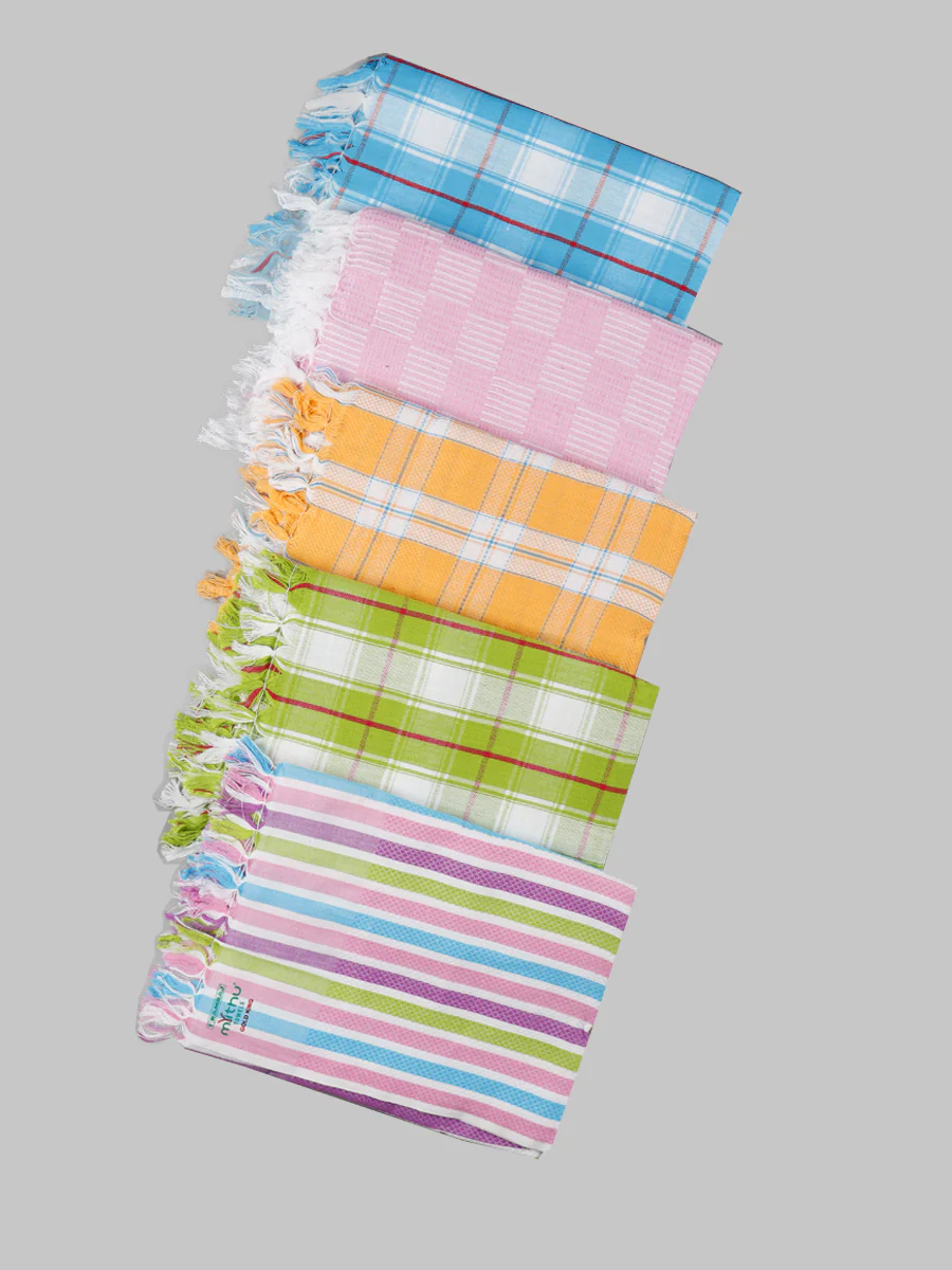 Cotton Assorted Colour Bath Towel Gold King (Pack of 2)