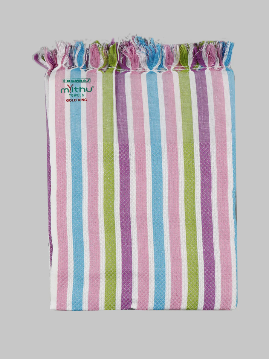 Cotton Assorted Colour Bath Towel Gold King (Pack of 2) - Image 5