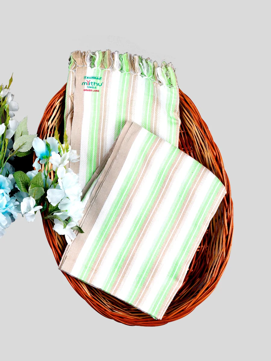 Cotton Assorted Colour Bath Towel Grassland 30x60 (Pack of 2) - Image 5