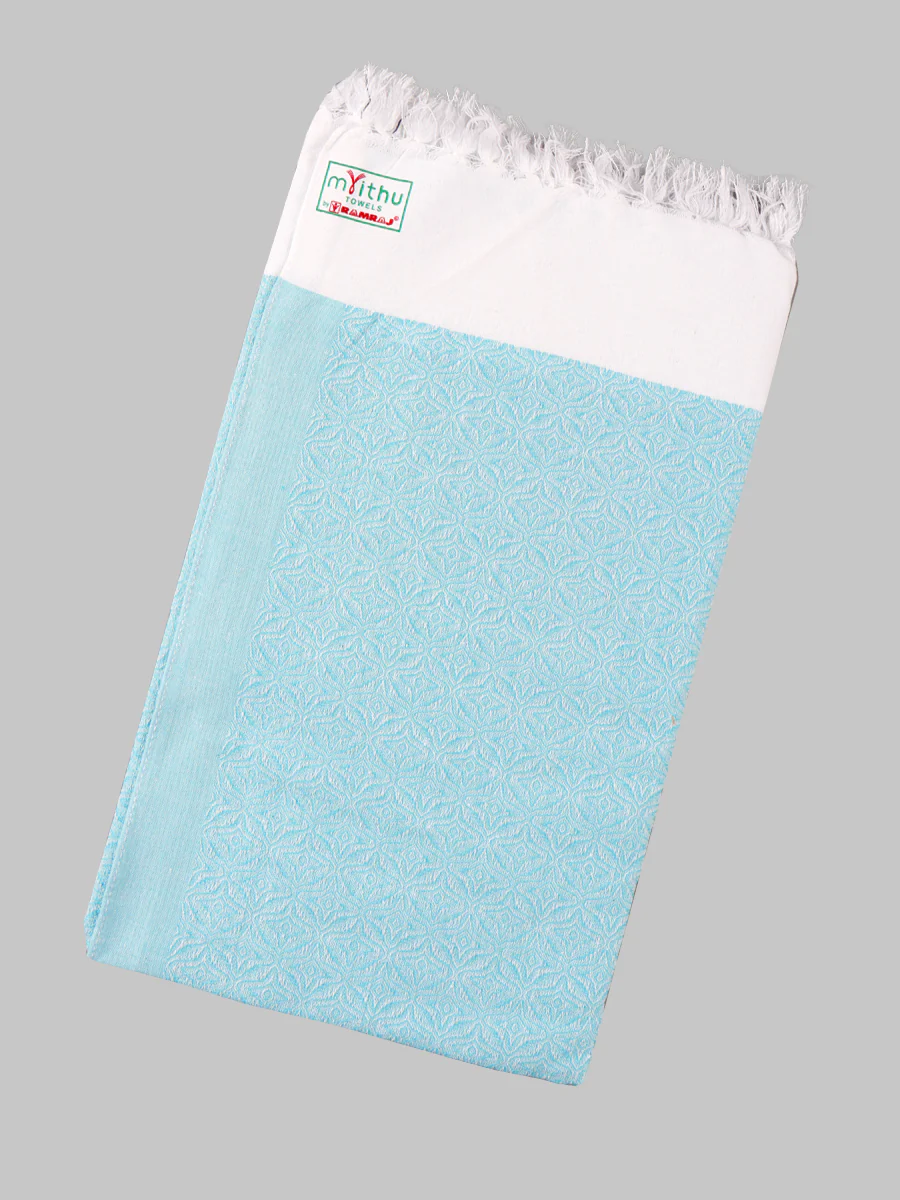 Cotton Assorted Colour Butterfly Bath Towel (2 PCs Pack) - Image 3