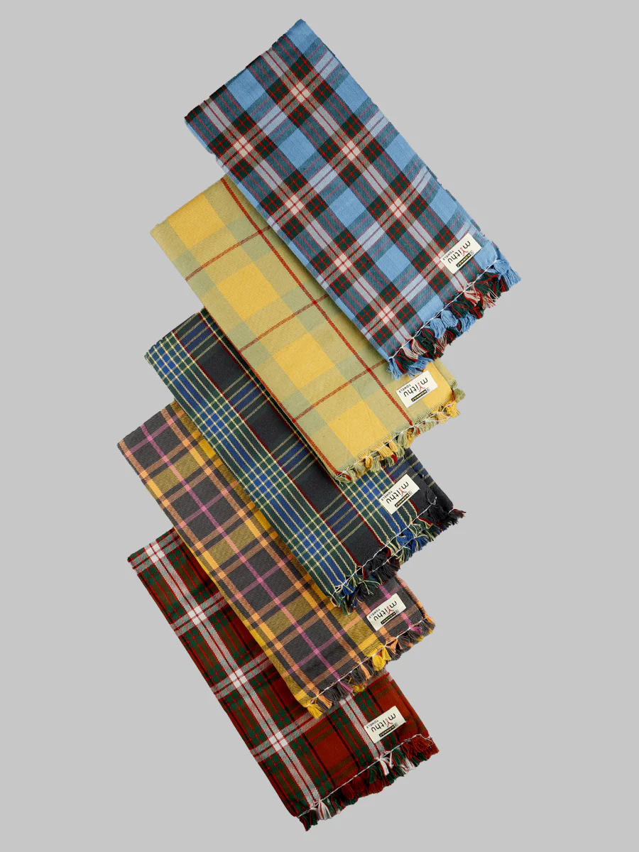 Cotton Assorted Colour Checked Bath Towel Chapter (Pack of 2)