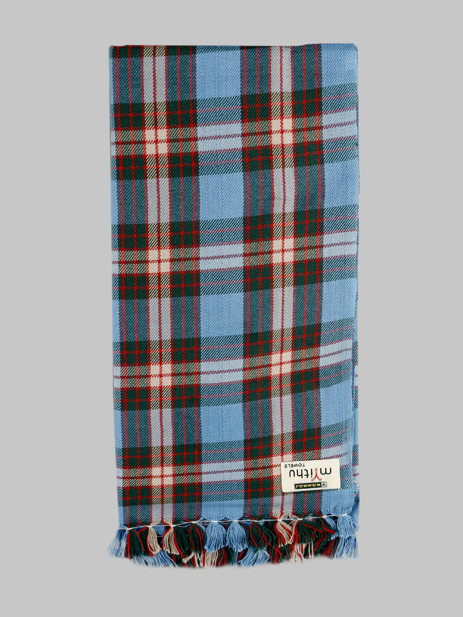Cotton Assorted Colour Checked Bath Towel Chapter (Pack of 2) - Image 3