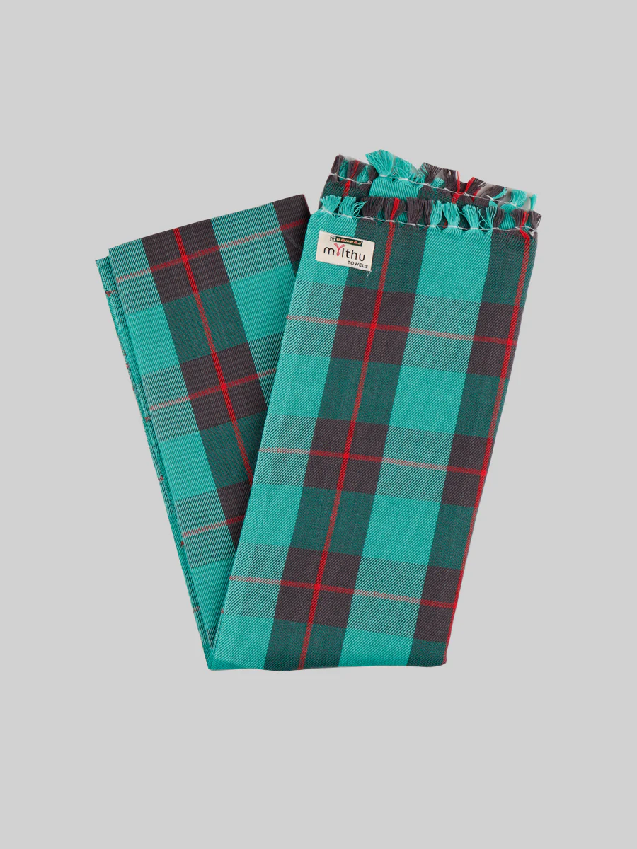 Cotton Assorted Colour Checked Bath Towel Chapter (Pack of 2) - Image 9