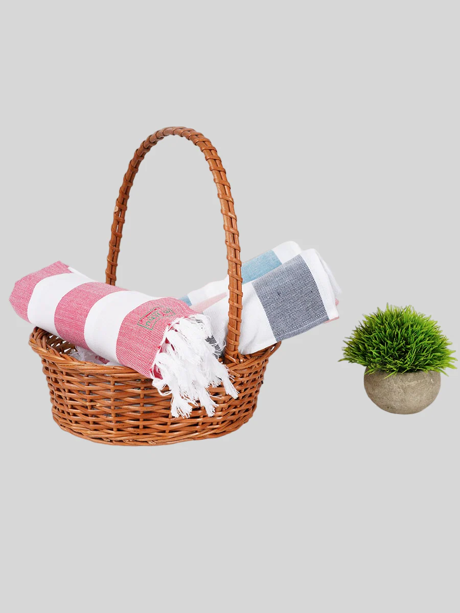 Cotton Assorted Colour Stripes Designed Bath Towel Pretty (Pack of 2) - Image 10