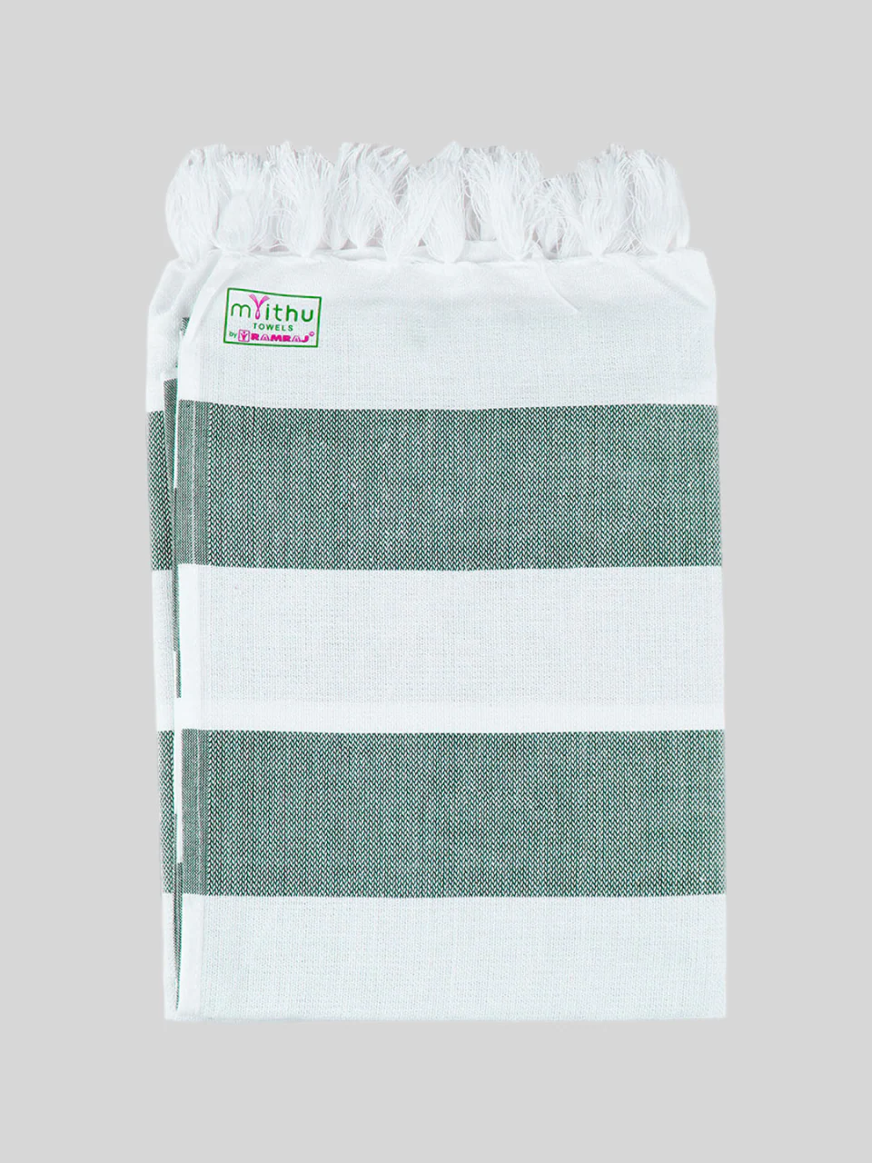 Cotton Assorted Colour Stripes Designed Bath Towel Pretty (Pack of 2) - Image 2