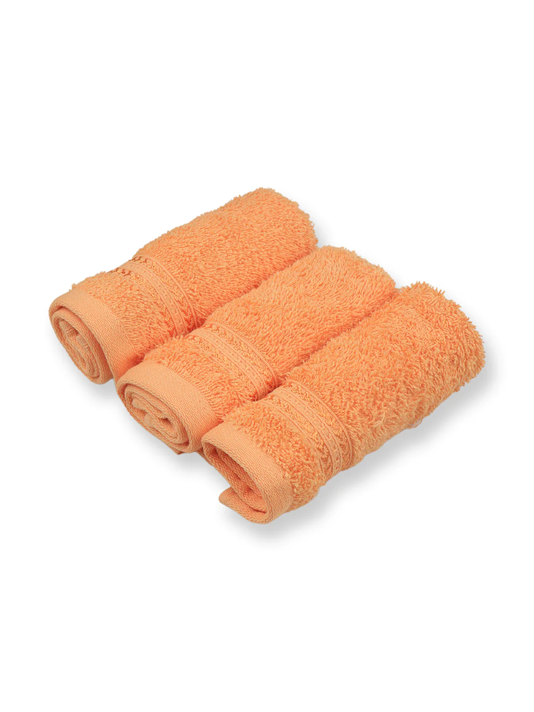 Cotton Bamboo Face Towel Orange (Pack of 4) - Image 3