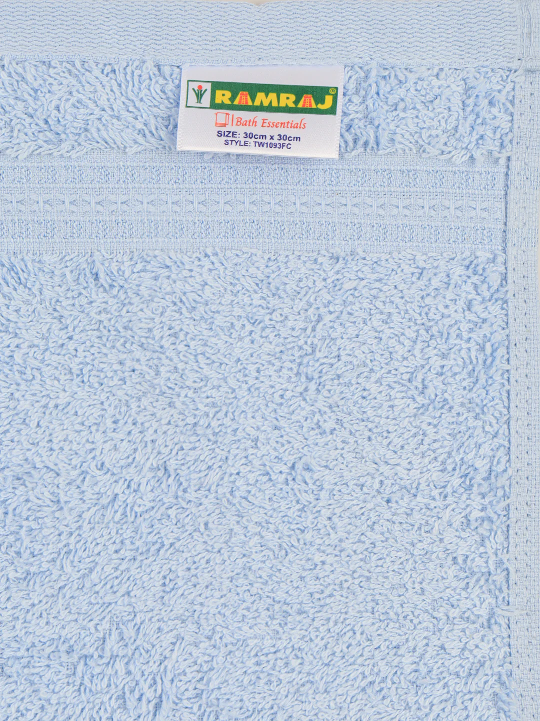 Cotton Bamboo Face Towel Sky Blue (Pack of 4) - Image 3