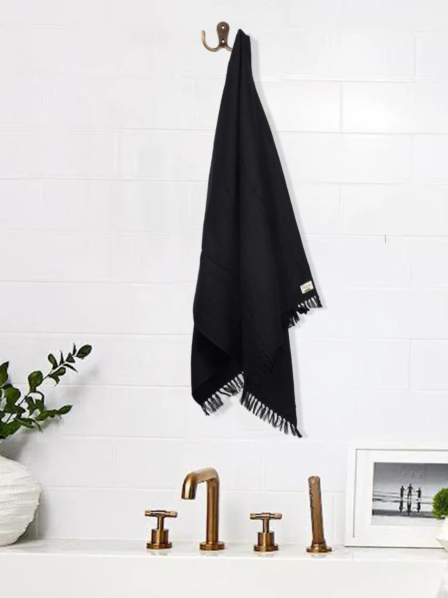 Cotton Bath Towel Black Diamond (Pack of 2) - Image 2