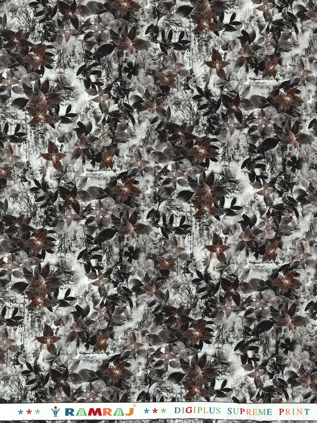Cotton Blend Black Printed Shirt Fabric Savoy - Image 2