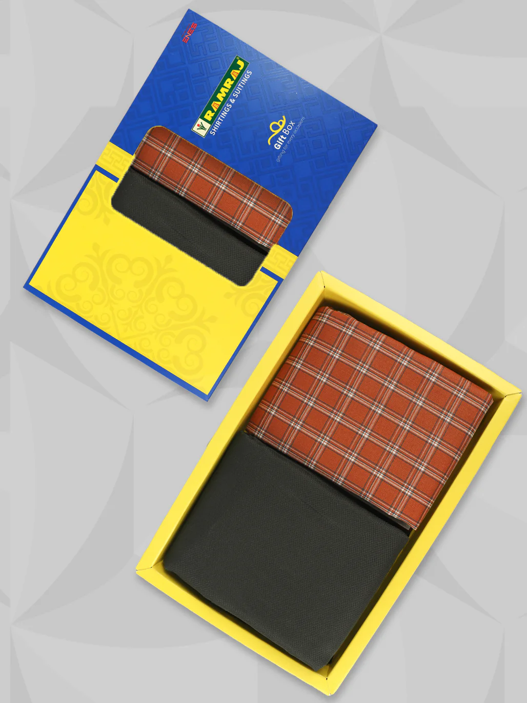 Cotton Blend Checked Shirting & Suiting Gift Box ME242 - Image 2