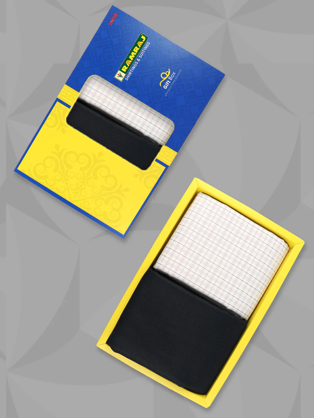 Cotton Blend Checked Shirting & Suiting Gift Box ME248 - Image 2