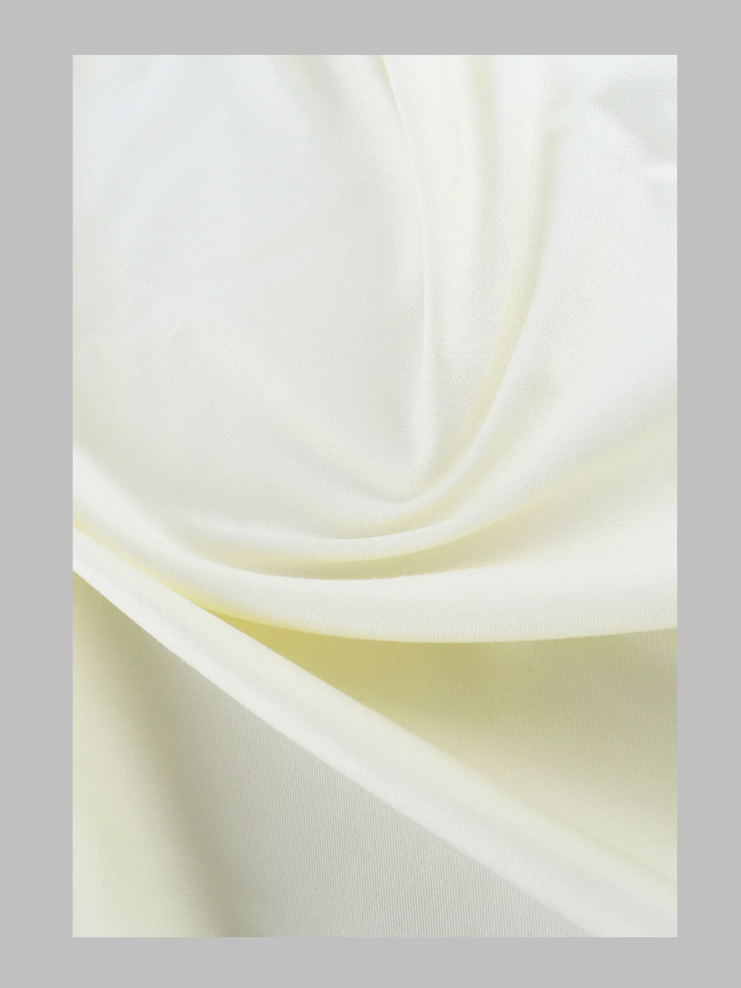 Cotton Blend Cream Pants Fabric Glamour Cream - Image 3