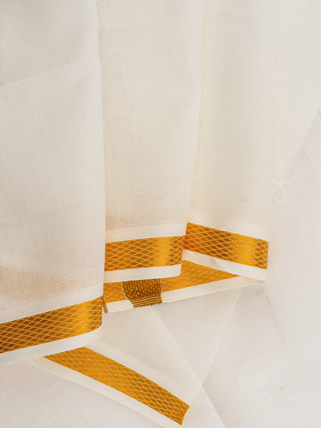 Vetha 1/2" inch Jari Towel Cream VF - Image 3