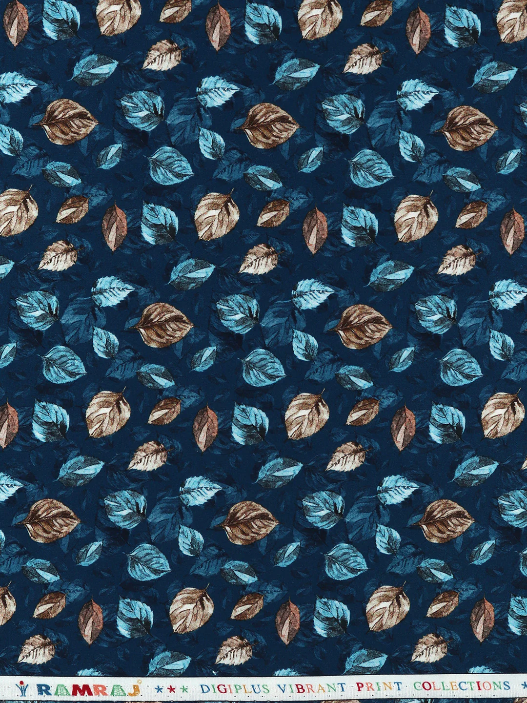 Cotton Blend Dark Blue Printed Shirt Fabric Savoy Print - Image 2