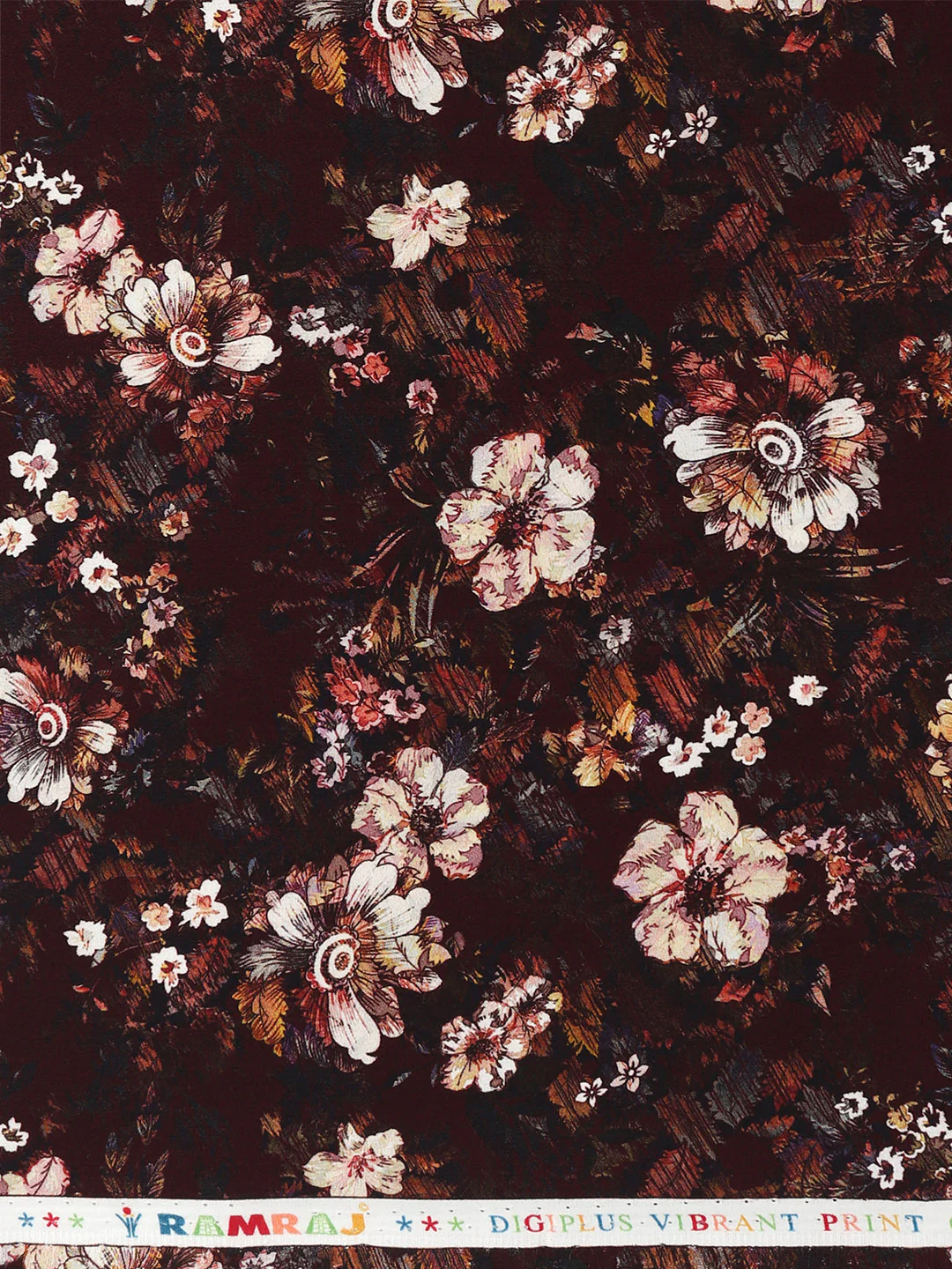 Cotton Blend Dark Purple Printed Shirt Fabric Savoy Print - Image 2
