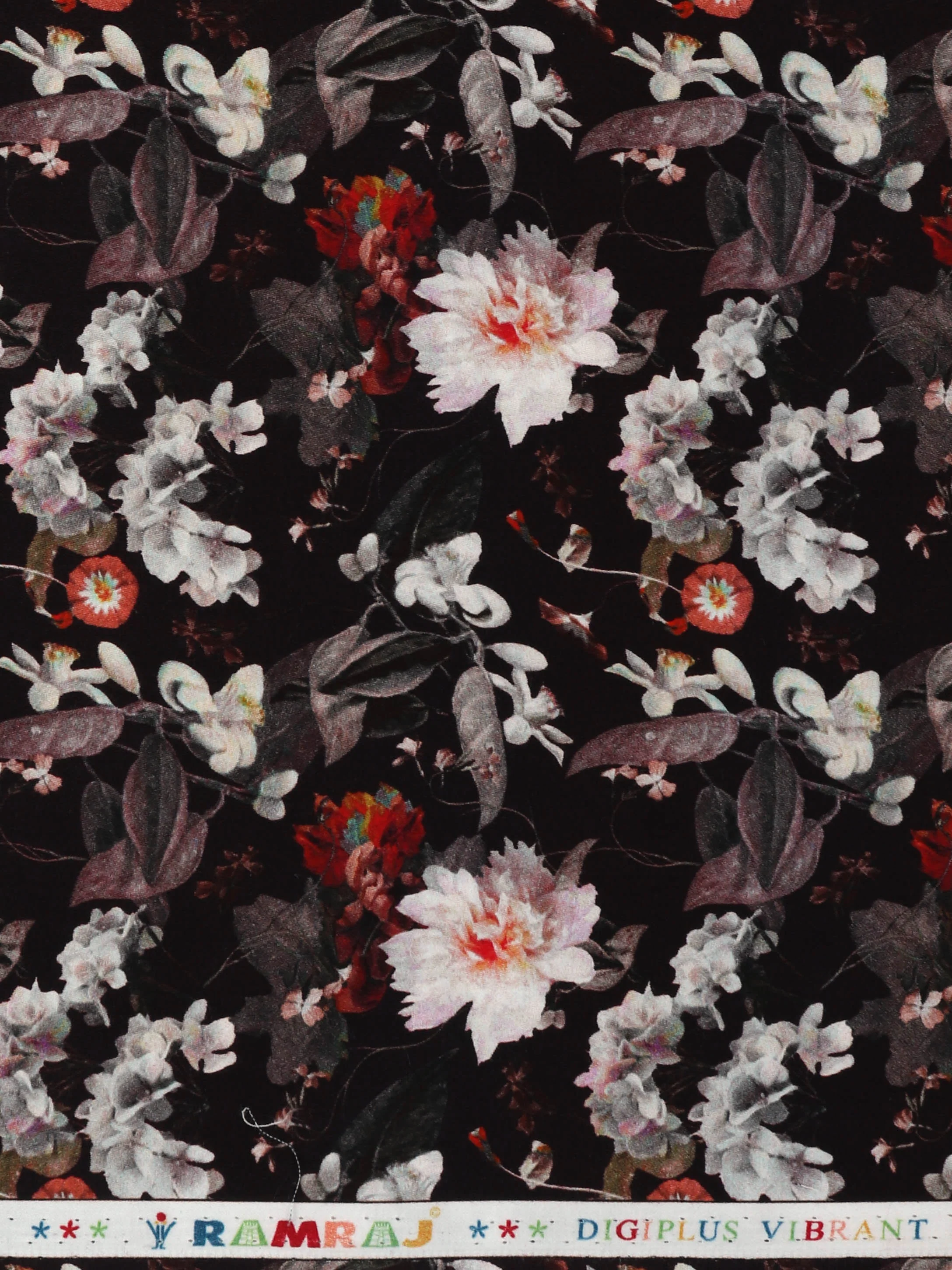 Cotton Blend Dark Purple Printed Shirt Fabric Savoy Print - Image 2