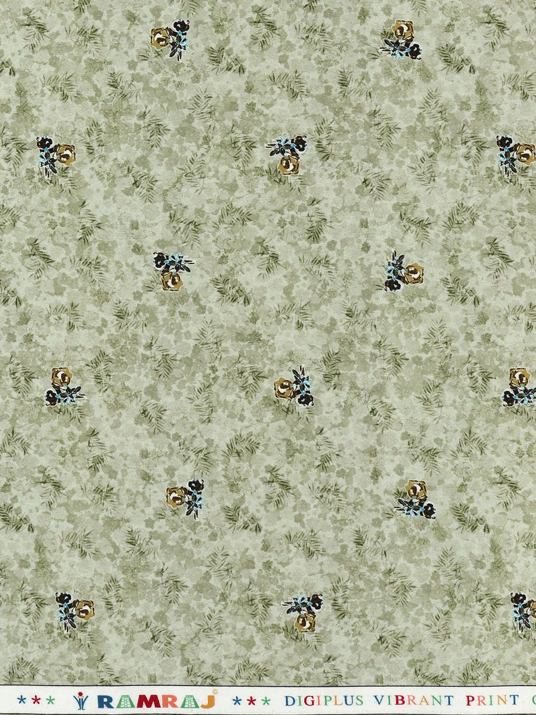 Cotton Blend Green Printed Shirt Fabric Savoy Print - Image 2