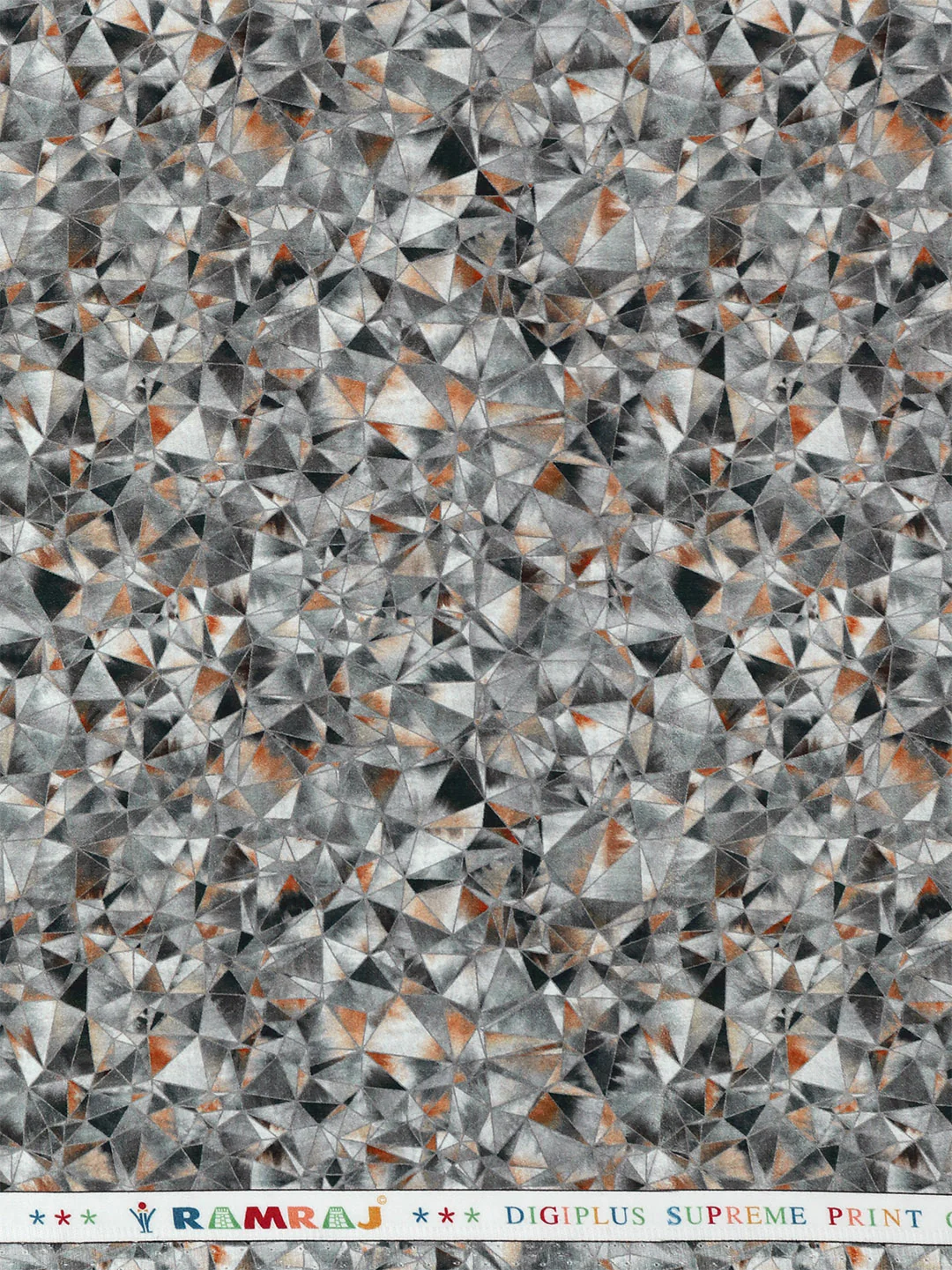 Cotton Blend Grey Printed Shirt Fabric Savoy - Image 2
