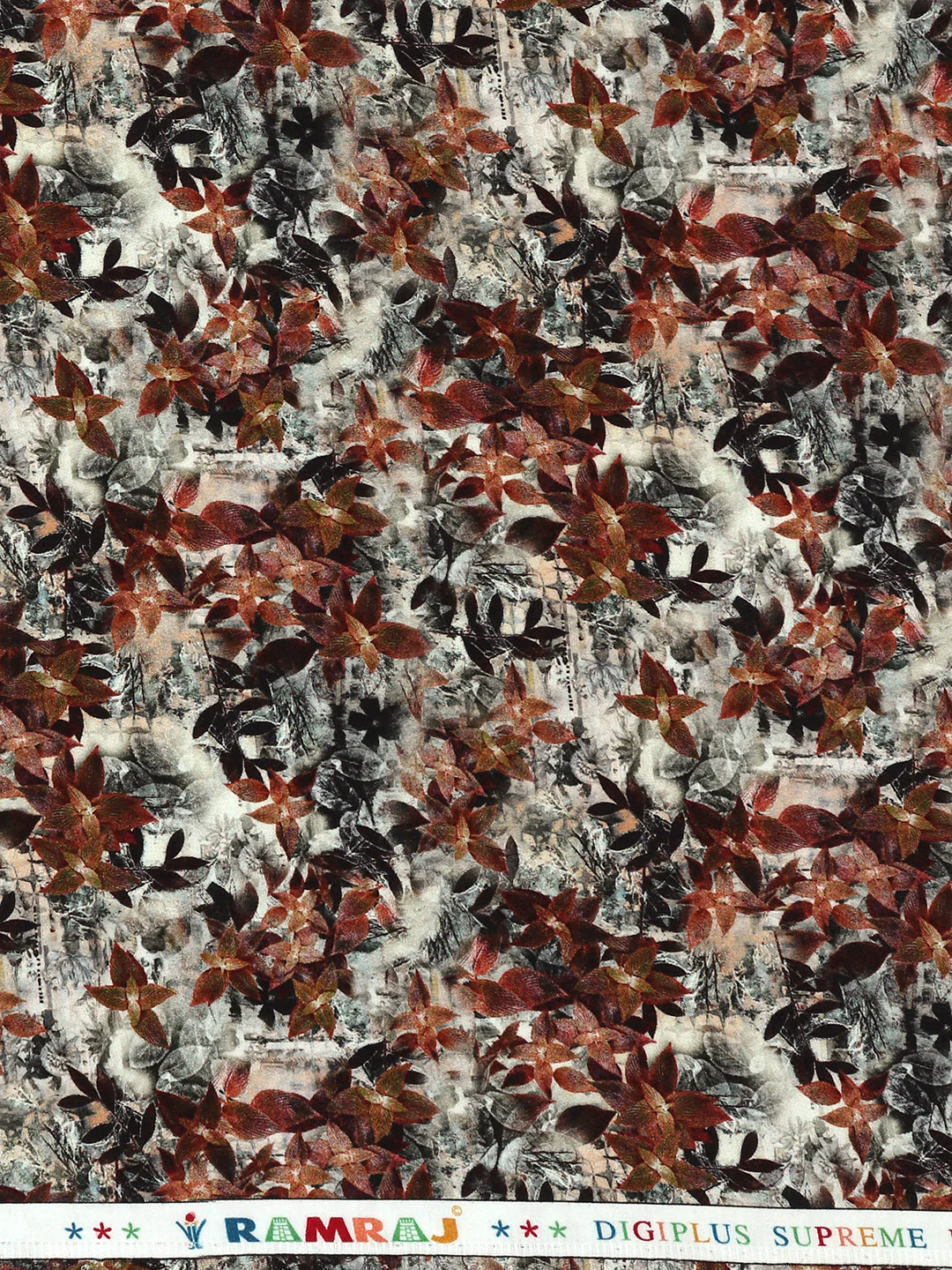Cotton Blend Light Brown Printed Shirt Fabric Savoy - Image 2