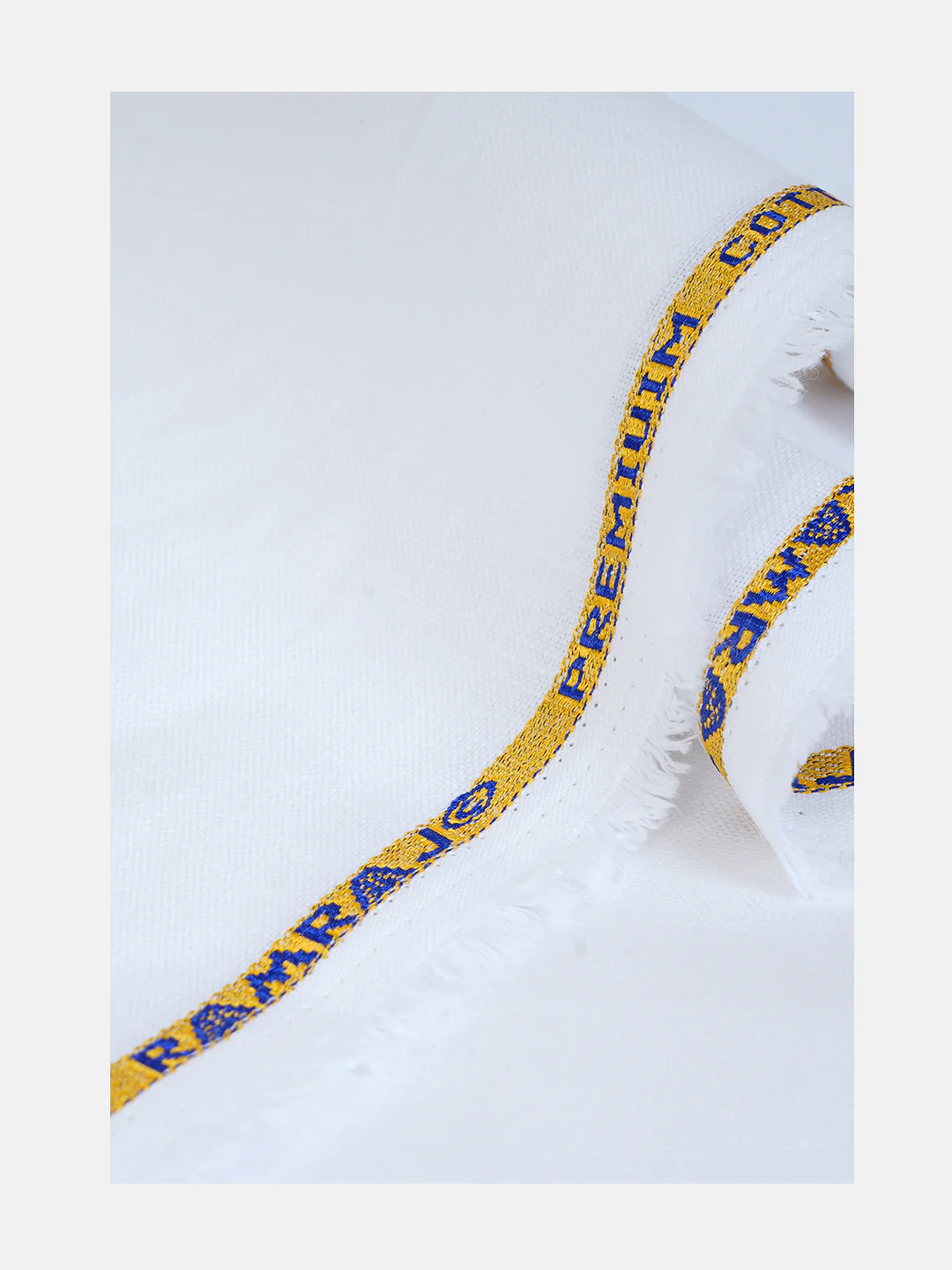 Cotton Blend Pants Fabric White - Image 3